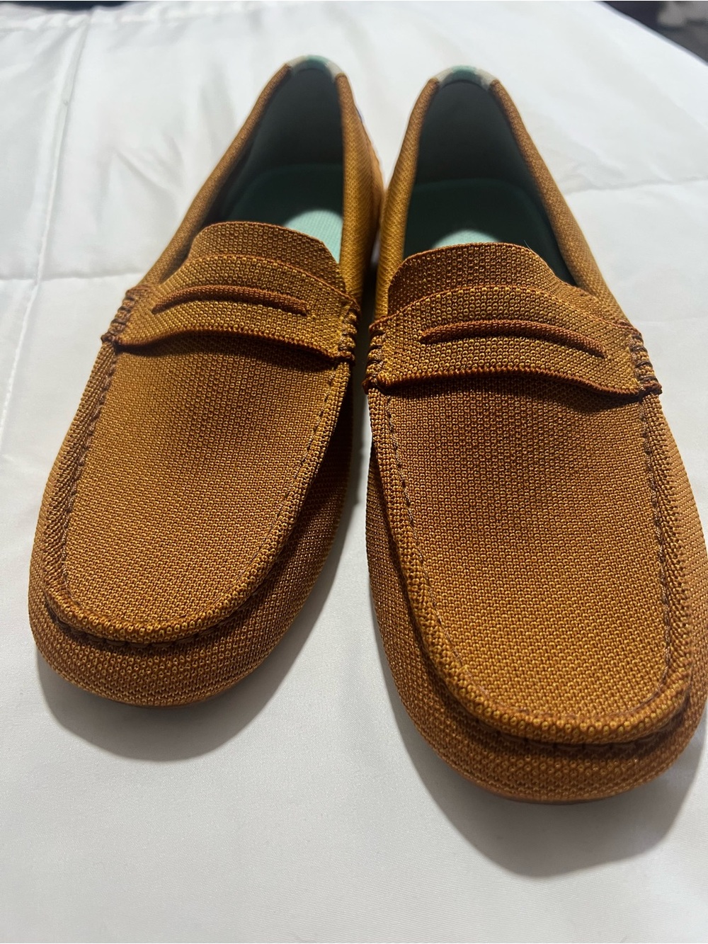 Rothy's Women's Knit Penny Loafers in Burnt Orange